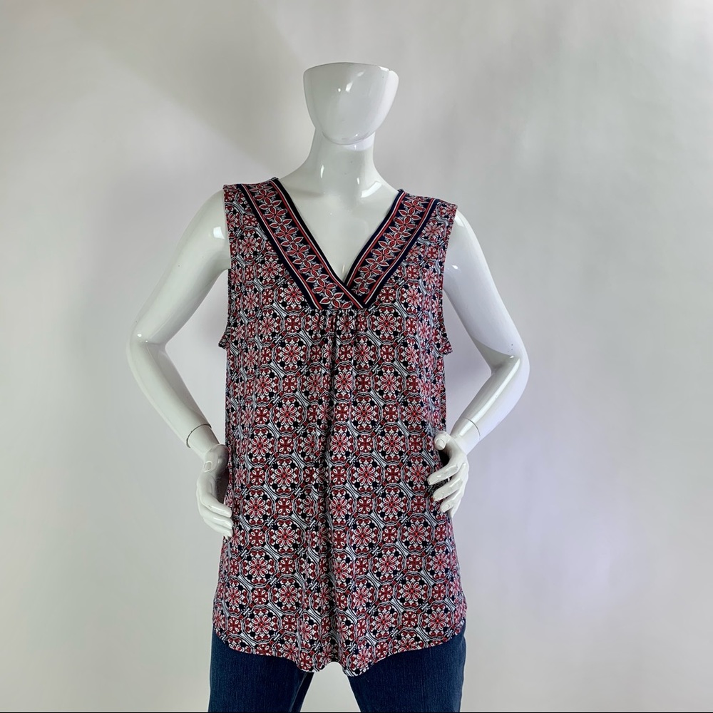 Women’s Extra Large (XL) Floral Print WESTPORT 1962 Sleeveless Top